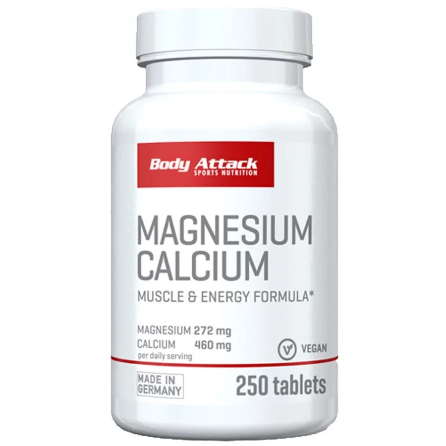 Body Attack - Magnesium Calcium - 250 Gélules